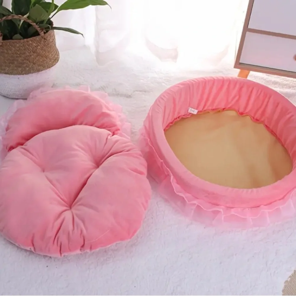 {NEW} Cozy Lodge Style Bed for Puppies & Kittens Purple